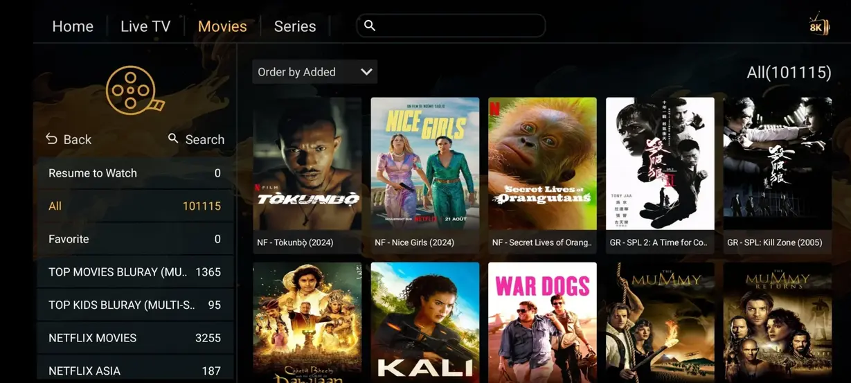 Pro IPTV modern electronic program guide EPG and interface preview 5