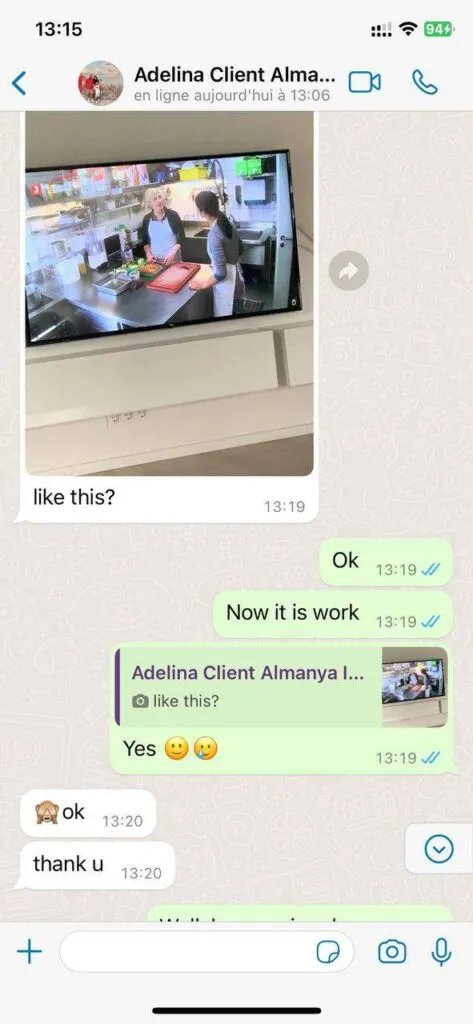 Real WhatsApp customer support experience and positive feedback 4 on Pro IPTV